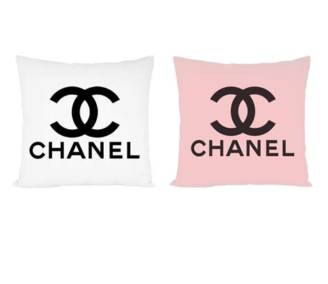 pink and white chanel pillow|Chanel pillows for couch.